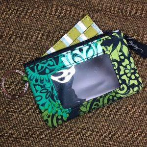 Vera Bradley ID coin pouch BONUS card wallet